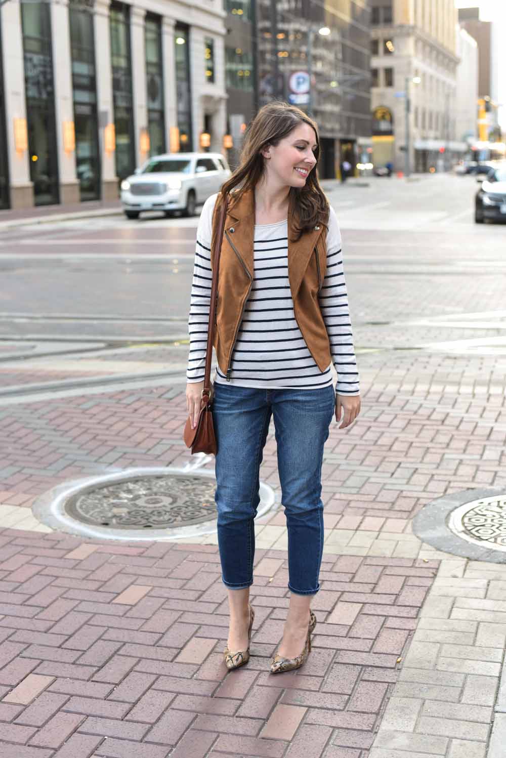 striped city look