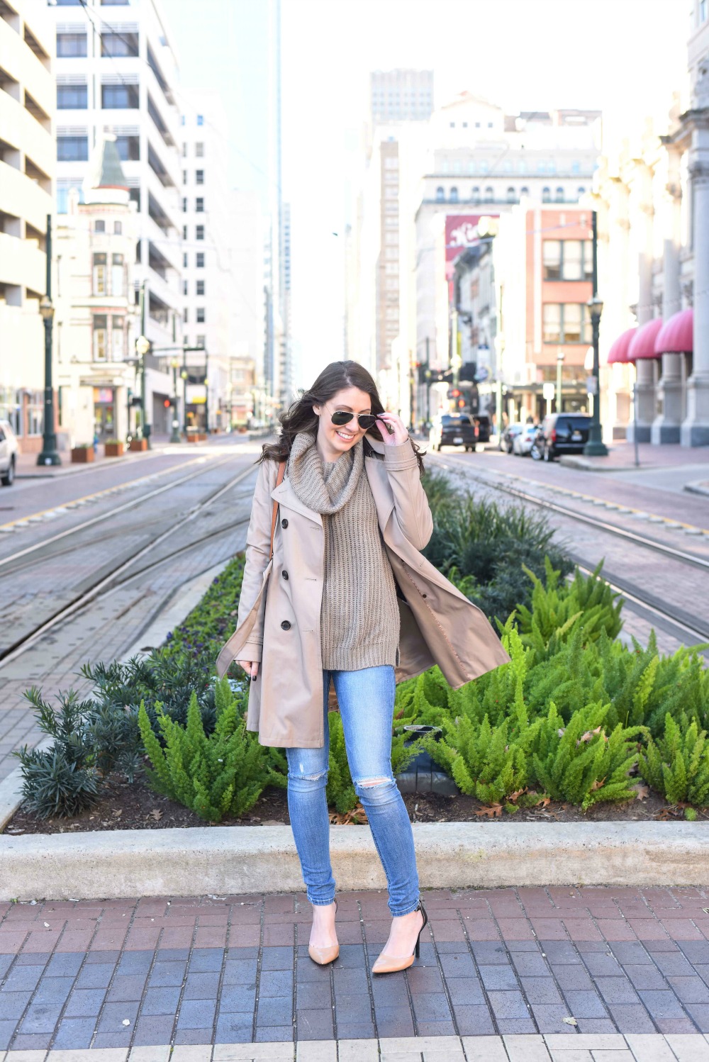 downtown trench look