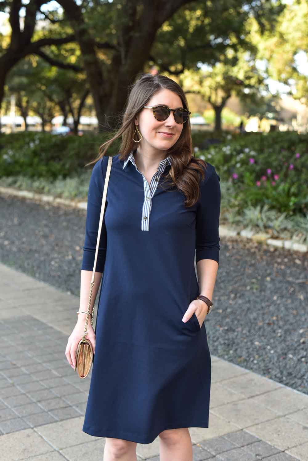 preppy navy outfit